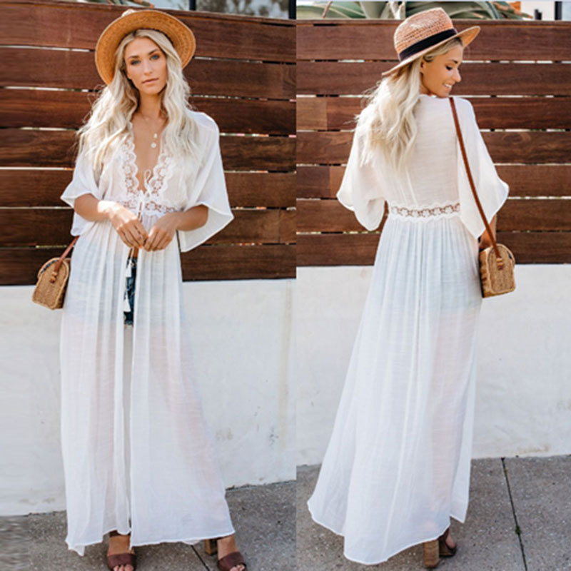 Mulheres vestido de praia roup - Cover Up Kaftan avaliação e preço