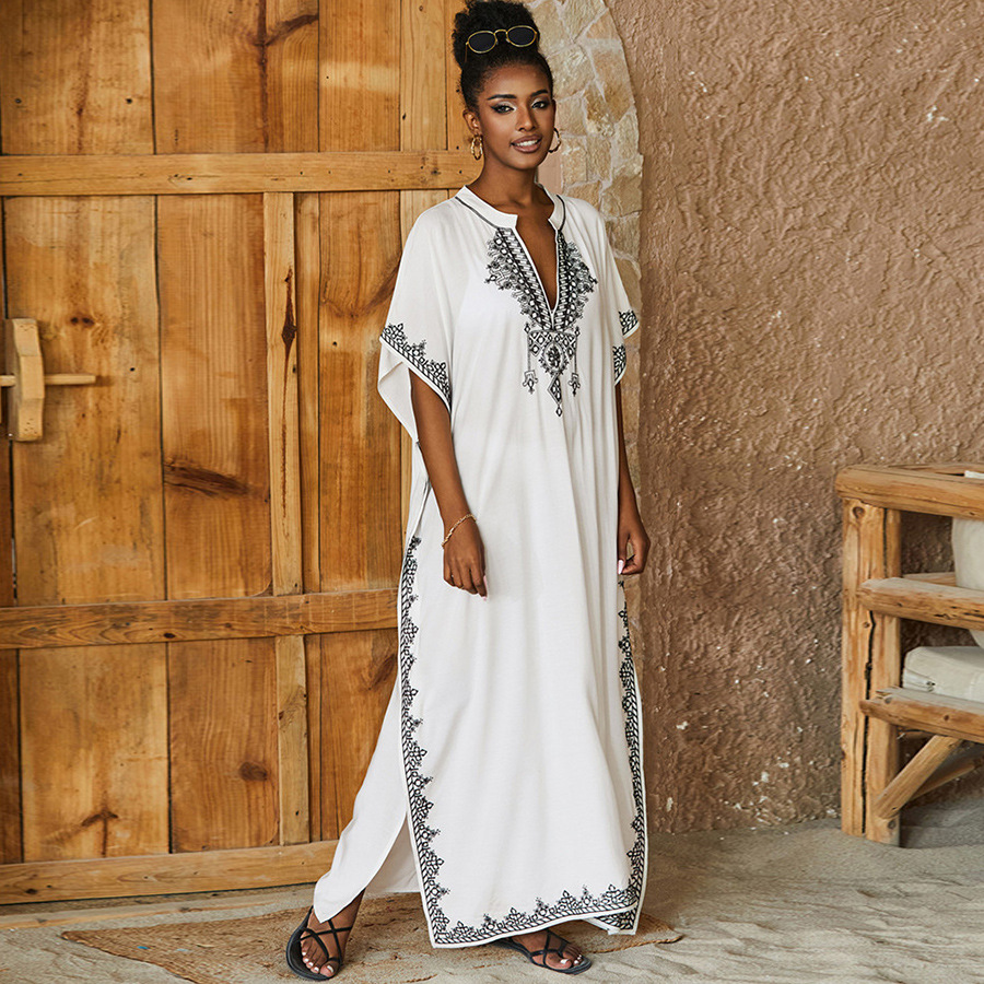 Vestidos de kaftan maiô para m - Cover Up Kaftan avaliação e preço