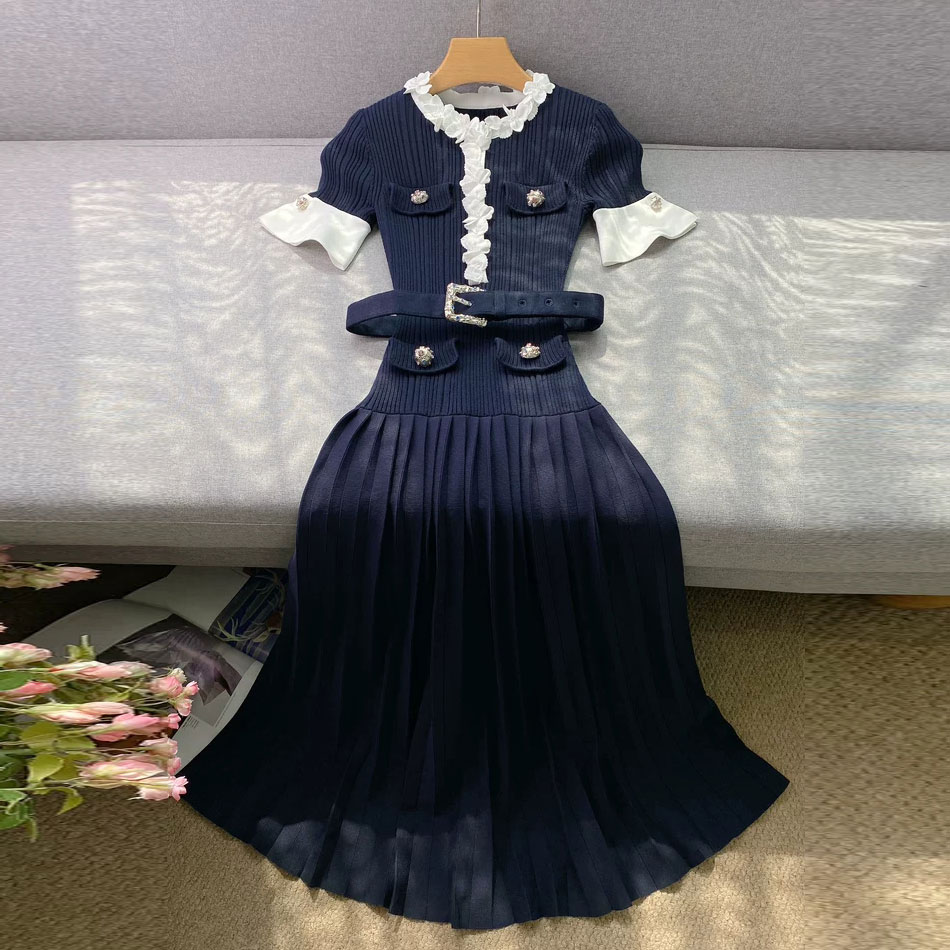 Vestido Midi de Malha Azul Mar - Midi Skirt Floral avaliação e preço