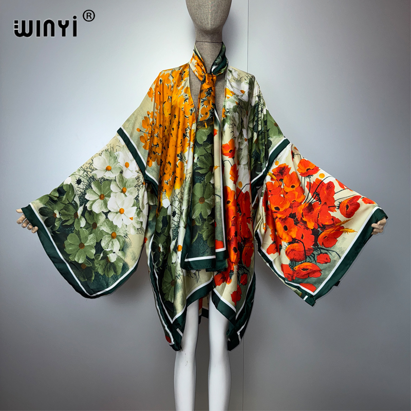 Winyi verão kimonosilk sentime - Cover Up Kaftan avaliação e preço