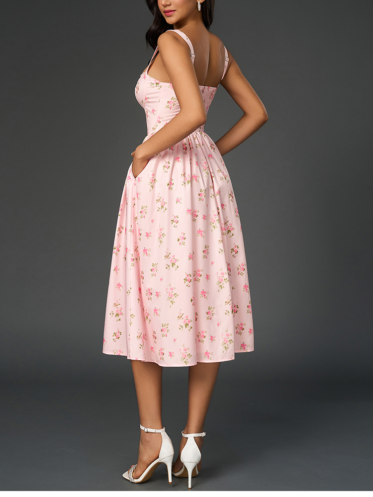 Vestido Midi Feminino NewAsia  - Midi Skirt Floral avaliação e preço