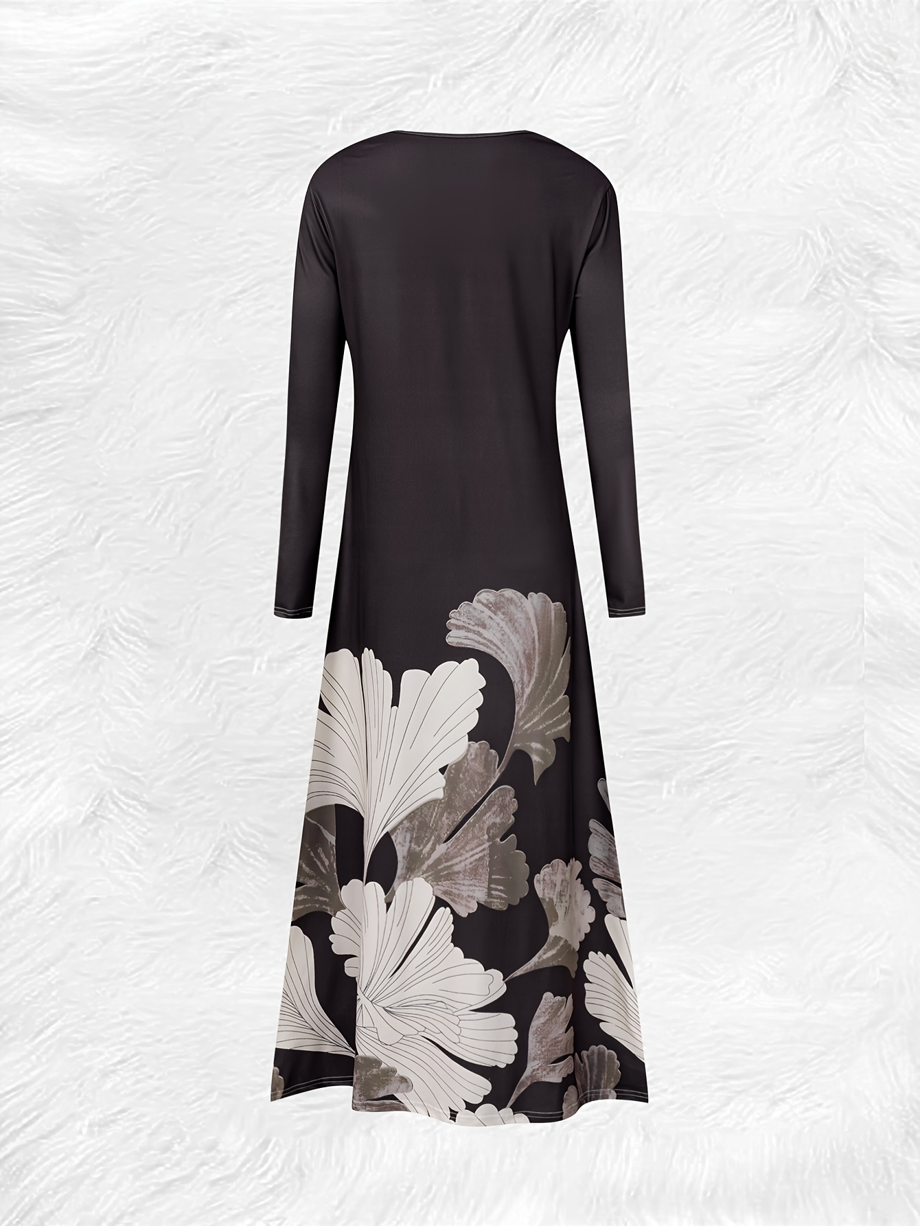 Vestido Feminino de Manga Long - Midi Skirt Floral avaliação e preço